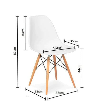 Modern Nordic Dining Room Set: Glass Table & White Chairs