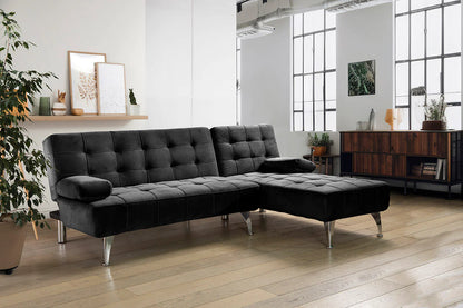 Black Nordic Corner Sofa Bed – 3 XS 198x146cm