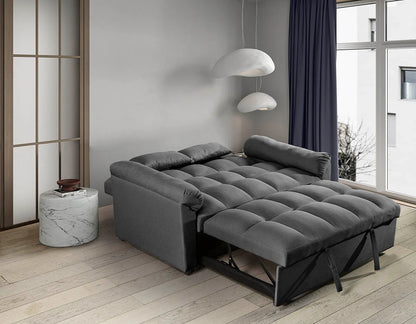 Dark Grey Tokyo Pull Out Double Sofa Bed – Space-Saving 2 Seater