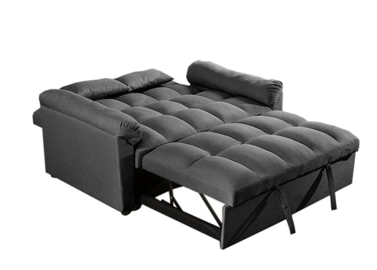 Dark Grey Tokyo Pull Out Double Sofa Bed – Space-Saving 2 Seater