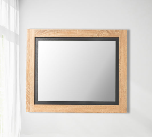 Lara Bedroom or Hall Mirror natural finish graphite 90x75cm